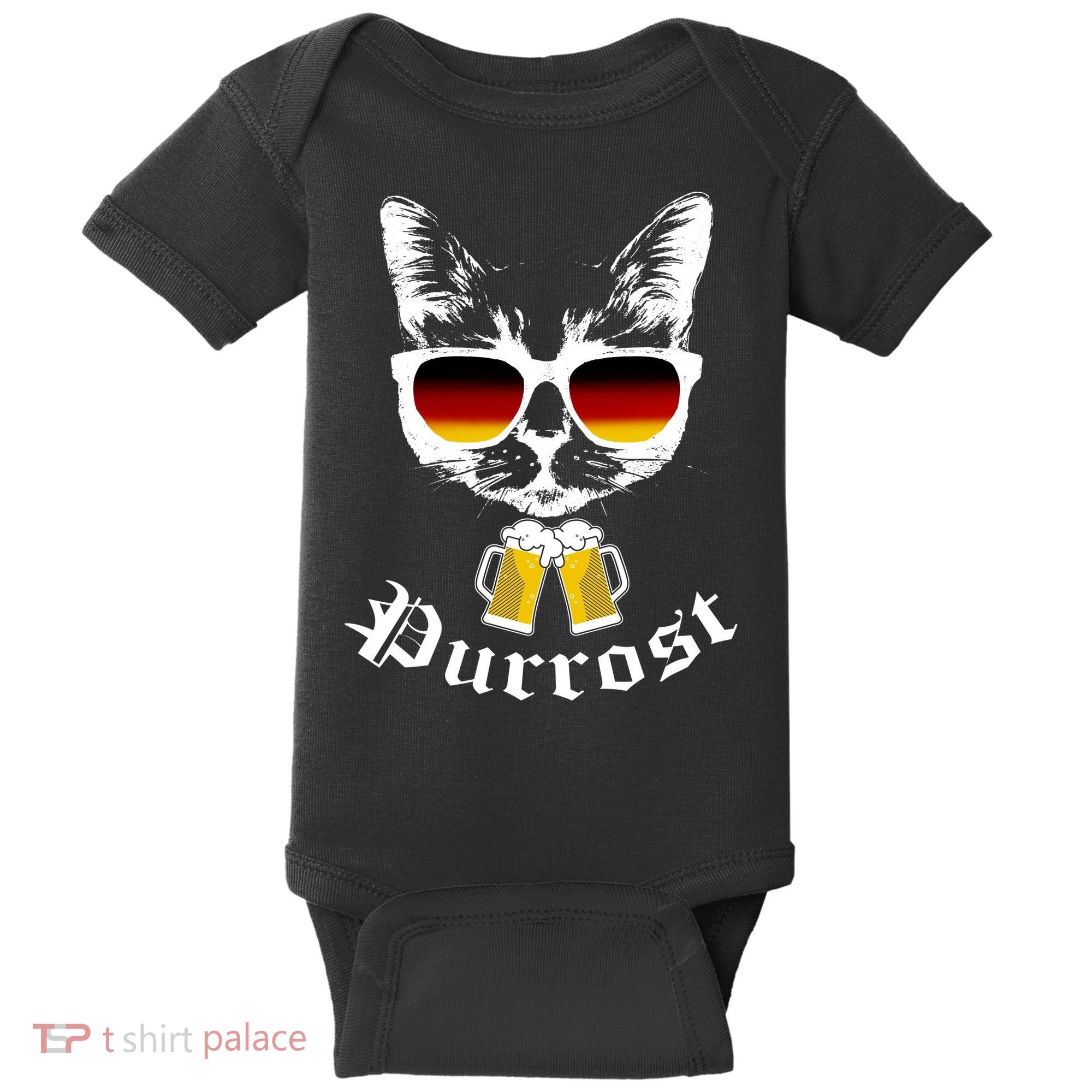 Purrost Cat Funny Oktoberfest Baby Bodysuit