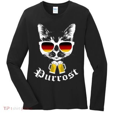 Purrost Cat Funny Oktoberfest Women's Long Sleeve Shirt