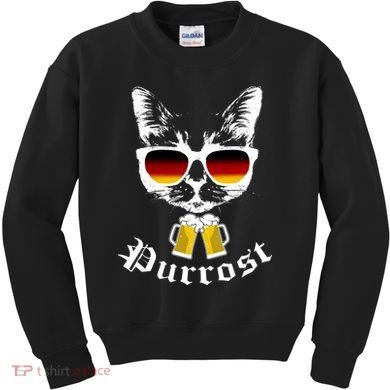 Purrost Cat Funny Oktoberfest Kids Sweatshirt