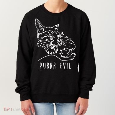 Purrr Evil Funny Cat Women's Sweatshirt