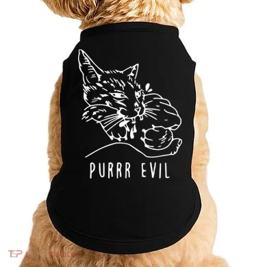 Purrr Evil Funny Cat Doggie Tank