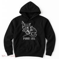 Purrr Evil Funny Cat Hoodie thumb 0