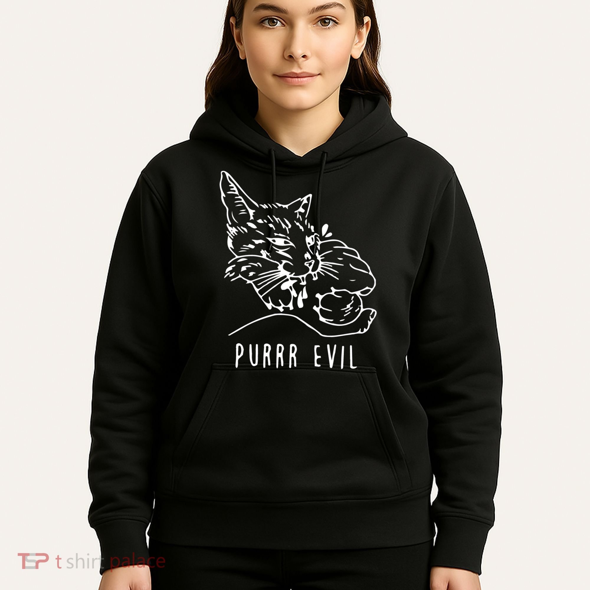 Purrr Evil Funny Cat Hoodie