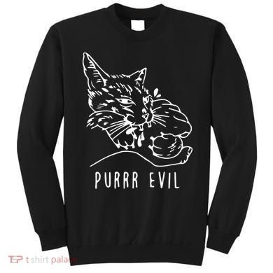 Purrr Evil Funny Cat Sweatshirt