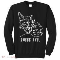 Purrr Evil Funny Cat Sweatshirt thumb 0