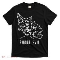 Purrr Evil Funny Cat T-Shirt thumb 0