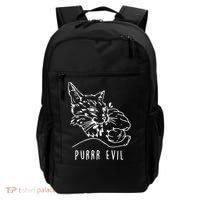 Purrr Evil Funny Cat Backpack thumb 0