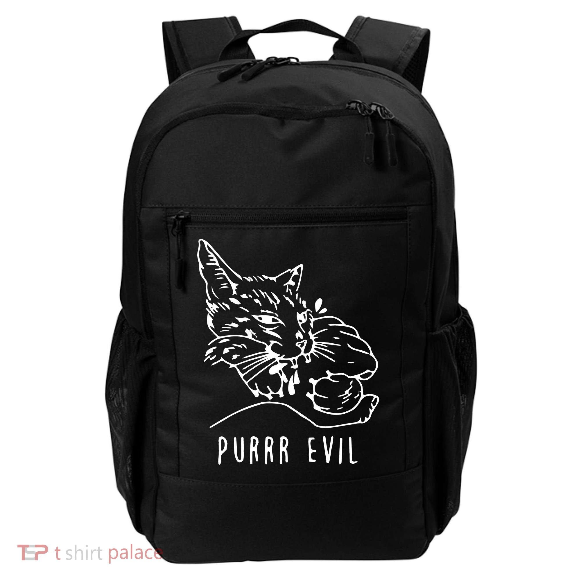 Purrr Evil Funny Cat Backpack