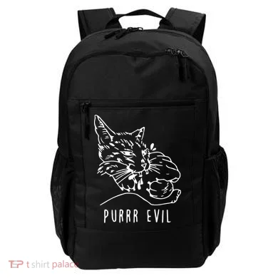 Purrr Evil Funny Cat Backpack