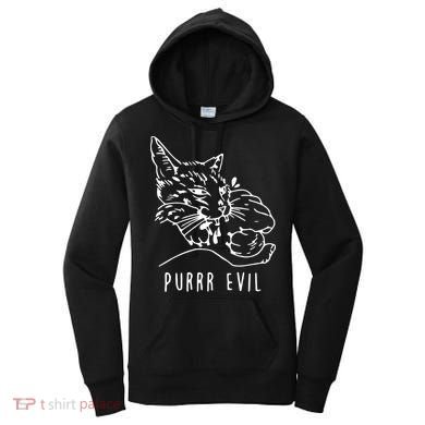 Purrr Evil Funny Cat Women's Hoodie