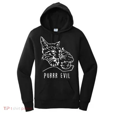 Purrr Evil Funny Cat Women's Hoodie
