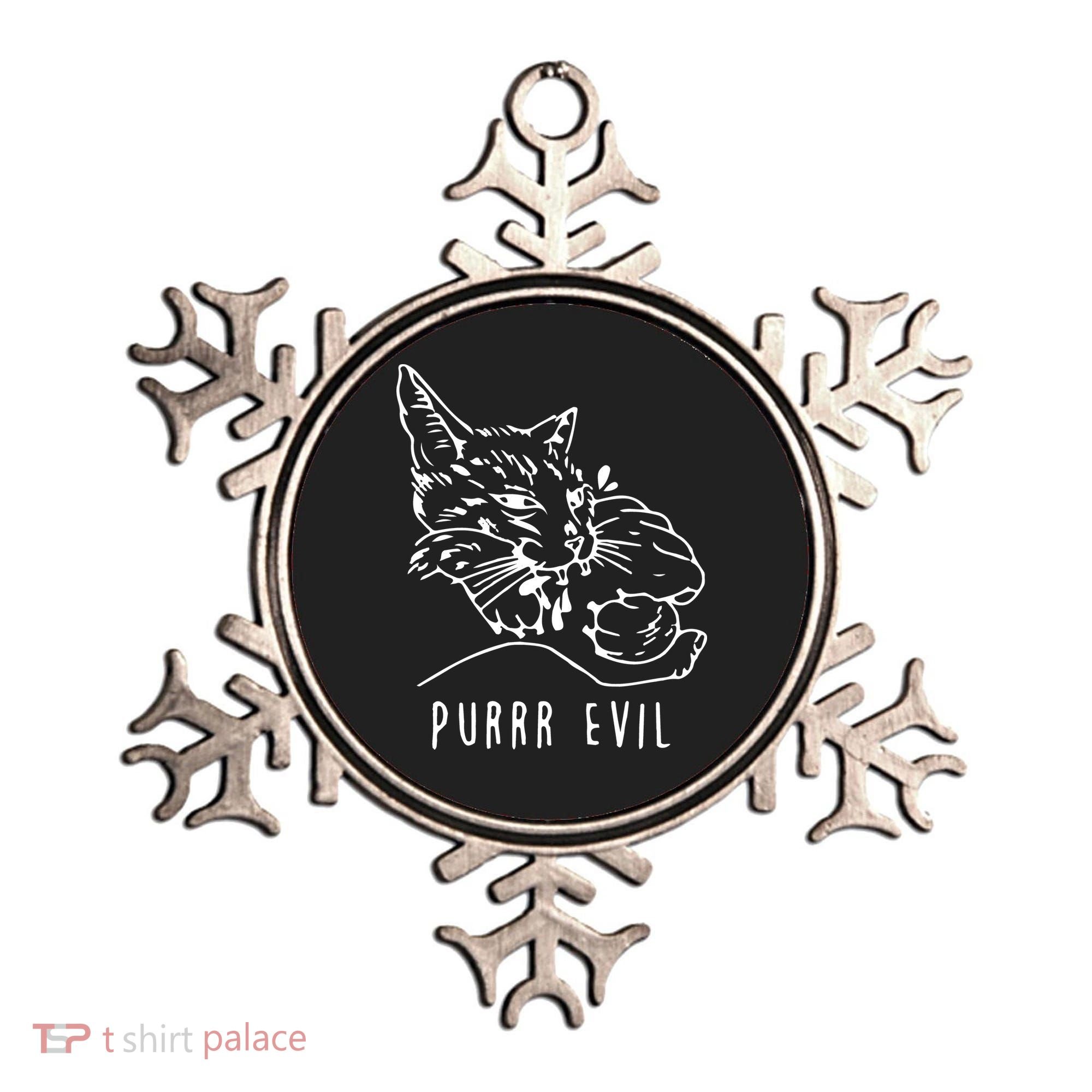 Purrr Evil Funny Cat Ornament