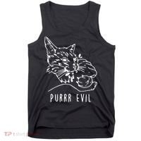 Purrr Evil Funny Cat Tank Top thumb 0