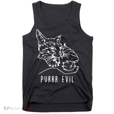 Purrr Evil Funny Cat Tank Top
