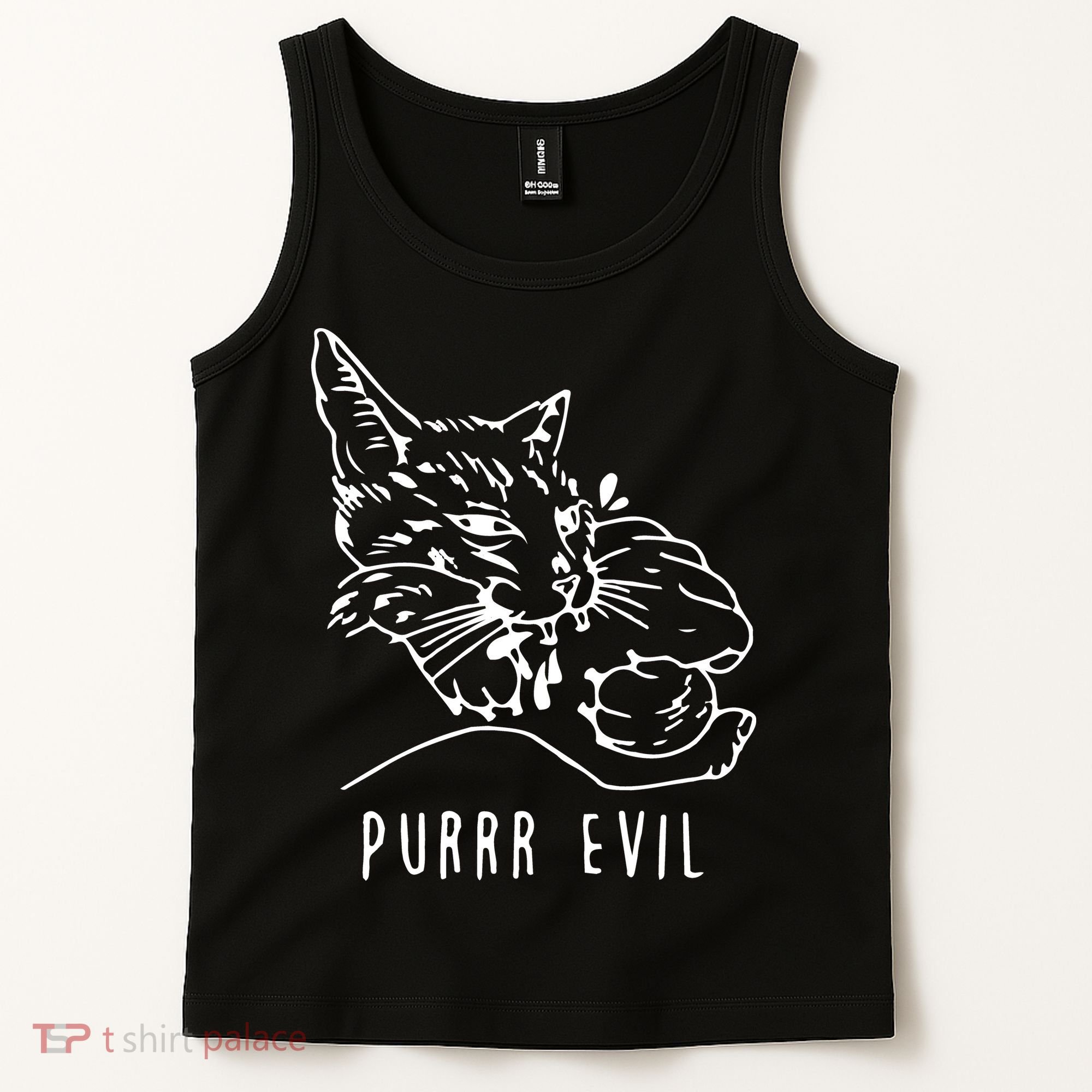 Purrr Evil Funny Cat Tank Top