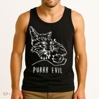 Purrr Evil Funny Cat Tank Top thumb 3