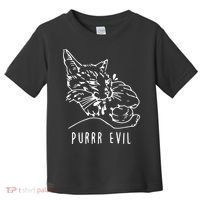 Purrr Evil Funny Cat Toddler T-Shirt thumb 0