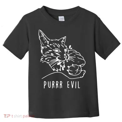 Purrr Evil Funny Cat Toddler T-Shirt