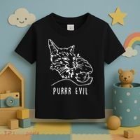 Purrr Evil Funny Cat Toddler T-Shirt thumb 3
