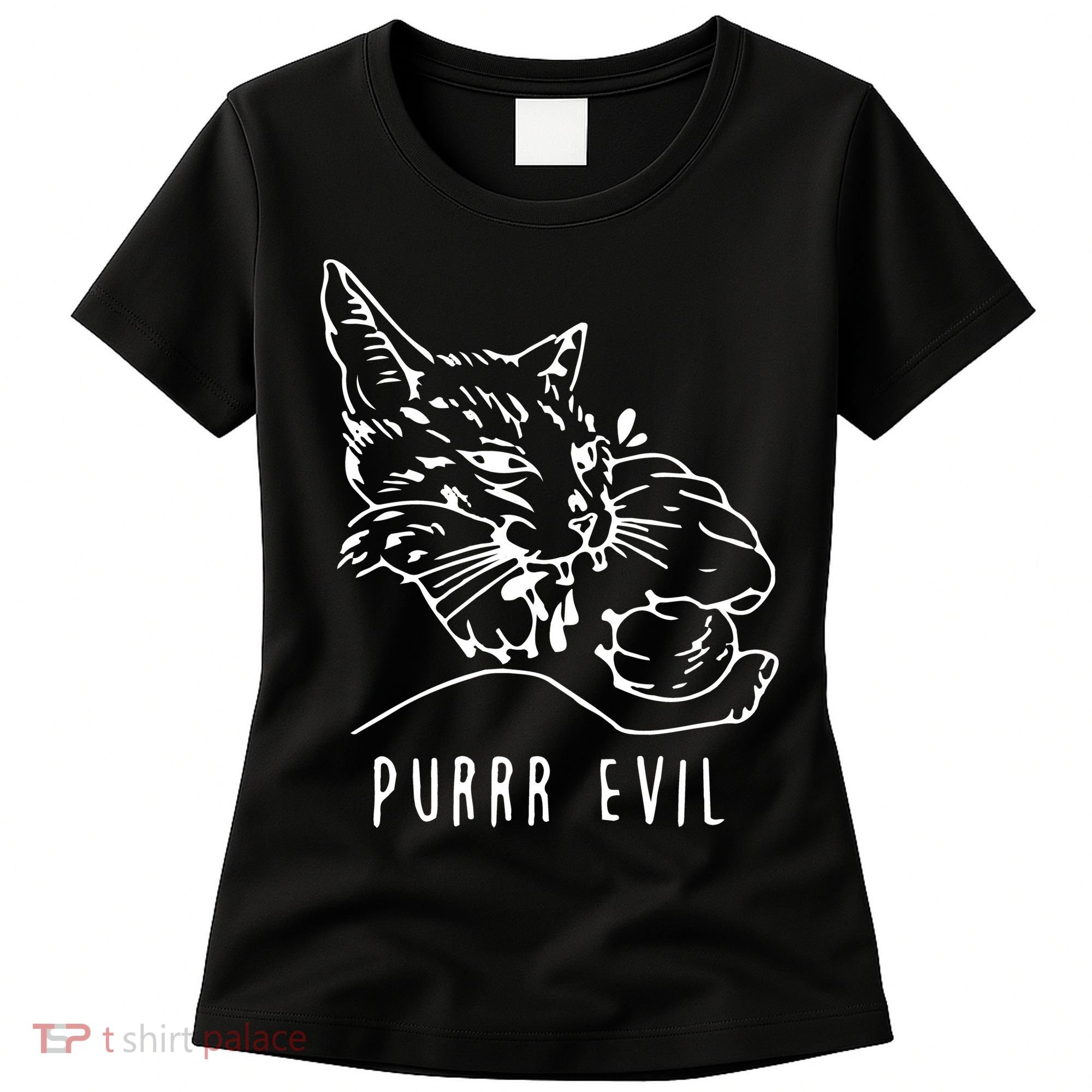 Purrr Evil Funny Cat Women's T-Shirt