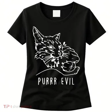 Purrr Evil Funny Cat Women's T-Shirt
