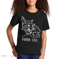 Purrr Evil Funny Cat Kids T-Shirt thumb 2