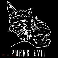Purrr Evil Funny Cat Kids T-Shirt thumb 4