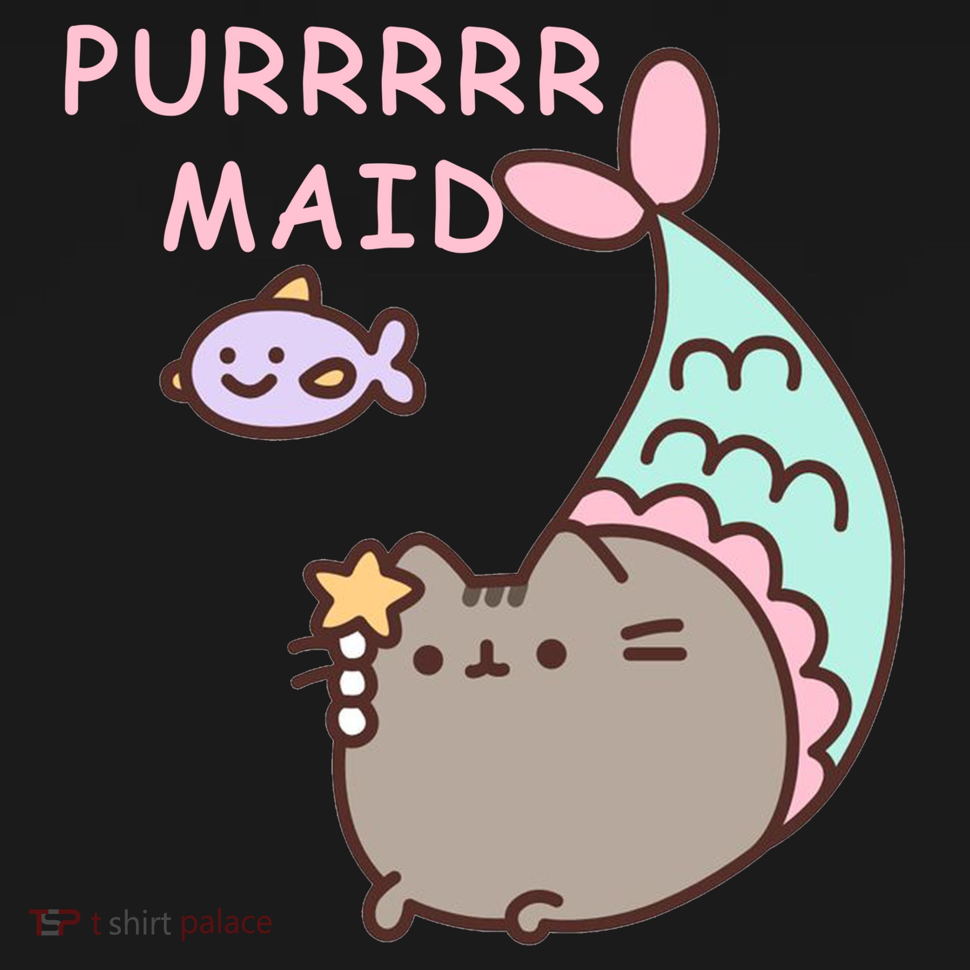 Purrrrr Maid Funny Cute Cat Mermaid Doggie Tank