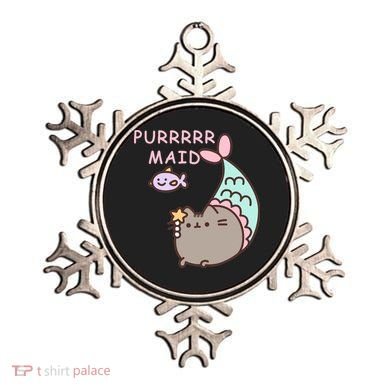 Purrrrr Maid Funny Cute Cat Mermaid Ornament