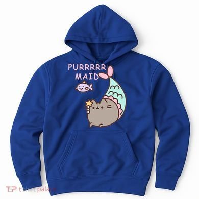 Purrrrr Maid Funny Cute Cat Mermaid Hoodie
