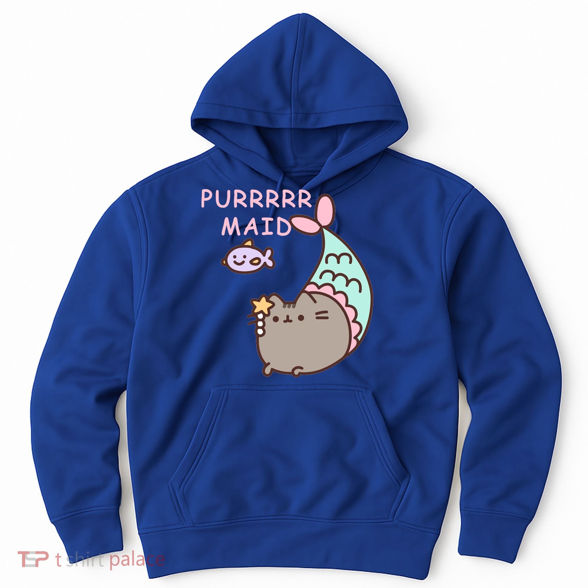 Purrrrr Maid Funny Cute Cat Mermaid Hoodie