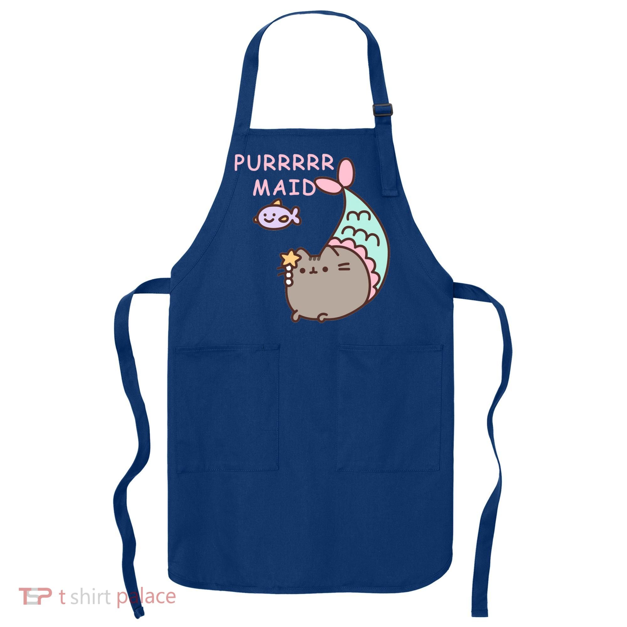 Purrrrr Maid Funny Cute Cat Mermaid Apron