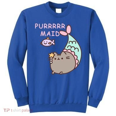Purrrrr Maid Funny Cute Cat Mermaid Sweatshirt