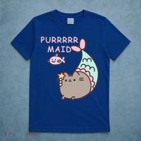 Purrrrr Maid Funny Cute Cat Mermaid T-Shirt thumb 5