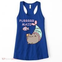 Purrrrr Maid Funny Cute Cat Mermaid Women's Tank Top thumb 0