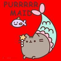 Purrrrr Maid Funny Cute Cat Mermaid Santa Hat thumb 1