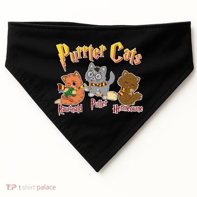 Purrter Cats Rawrnald Hermeownie USA-Made Doggie Bandana