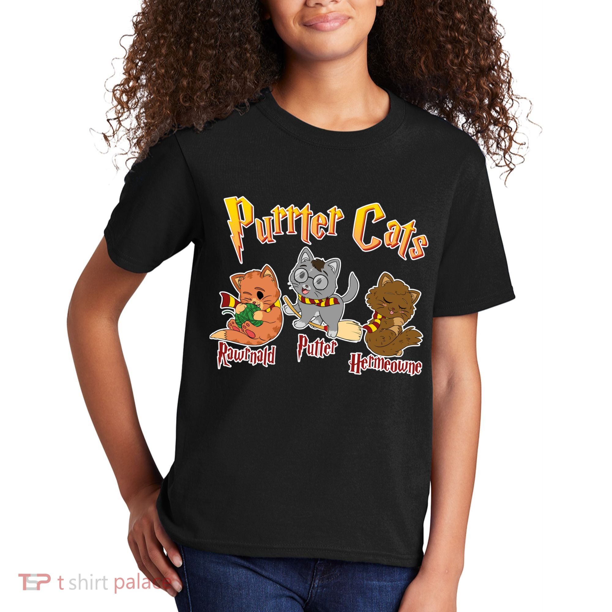 Purrter Cats Rawrnald Hermeownie Kids T-Shirt