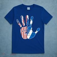 Proud Usa Scotland Handprint Flag American Scottish Heritage Meaningful Gift T-Shirt thumb 5