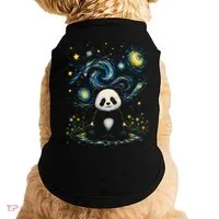 Panda Under Starry Night Sky Cosmic Doggie Tank thumb 0