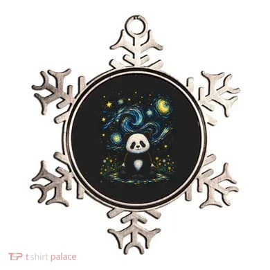 Panda Under Starry Night Sky Cosmic Ornament