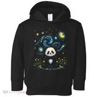 Panda Under Starry Night Sky Cosmic Toddler Hoodie thumb 0