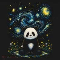 Panda Under Starry Night Sky Cosmic Toddler Hoodie thumb 2