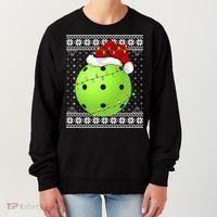 Pickleball Ugly Sweater Santa Lighting Pickleball Christmas Gift Women's Sweatshirt thumb 0