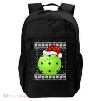 Pickleball Ugly Sweater Santa Lighting Pickleball Christmas Gift Backpack thumb 0