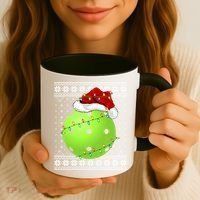 Pickleball Ugly Sweater Santa Lighting Pickleball Christmas Gift Coffee Mug thumb 3