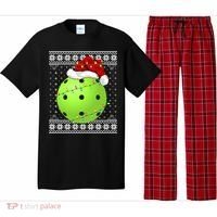 Pickleball Ugly Sweater Santa Lighting Pickleball Christmas Gift Pajama Set thumb 0