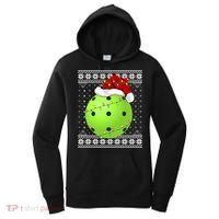 Pickleball Ugly Sweater Santa Lighting Pickleball Christmas Gift Women's Hoodie thumb 0