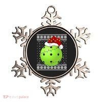 Pickleball Ugly Sweater Santa Lighting Pickleball Christmas Gift Ornament thumb 0