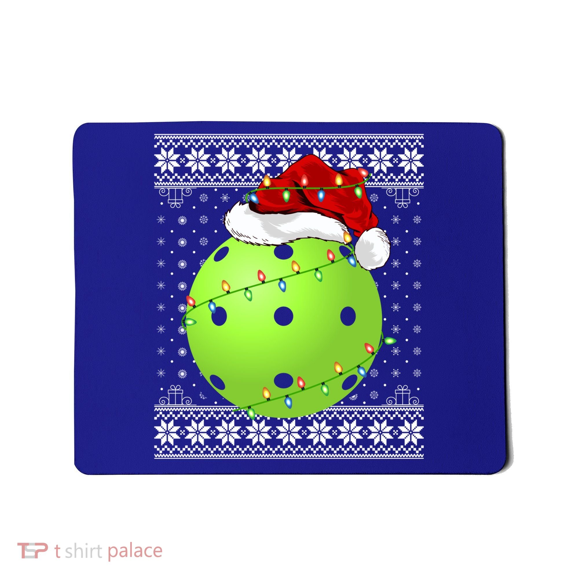 Pickleball Ugly Sweater Santa Lighting Pickleball Christmas Gift Mousepad